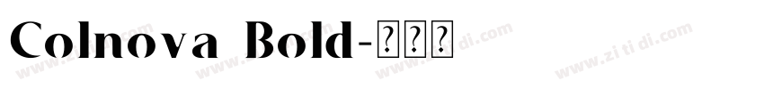Colnova Bold字体转换